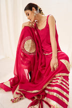 Organza Dupatta with Lumpo