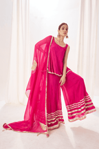 Anahita - Rose Pink Palazzo Set Gota Patti Detailing