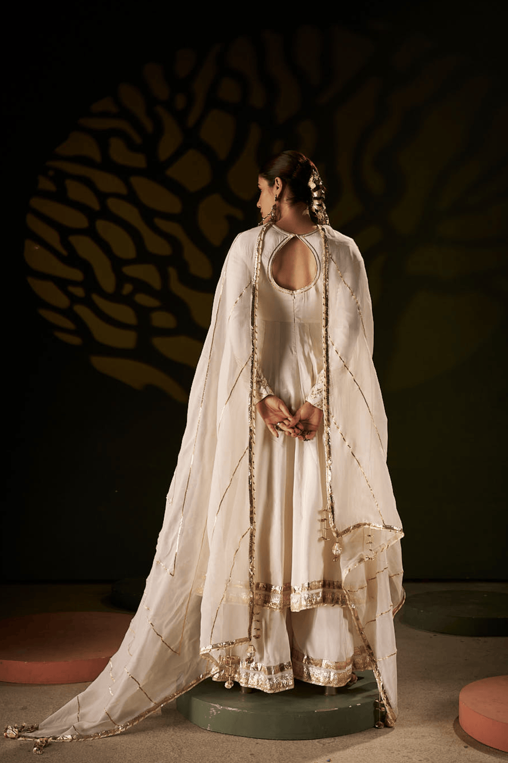 Samira - Ivory Palazzo Set with Gota Patti Detailing