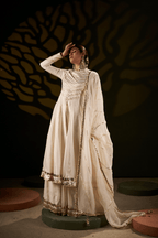 Samira - Ivory Palazzo Set with Gota Patti Detailing