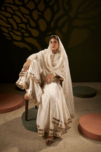 Samira - Ivory Palazzo Set with Gota Patti Detailing