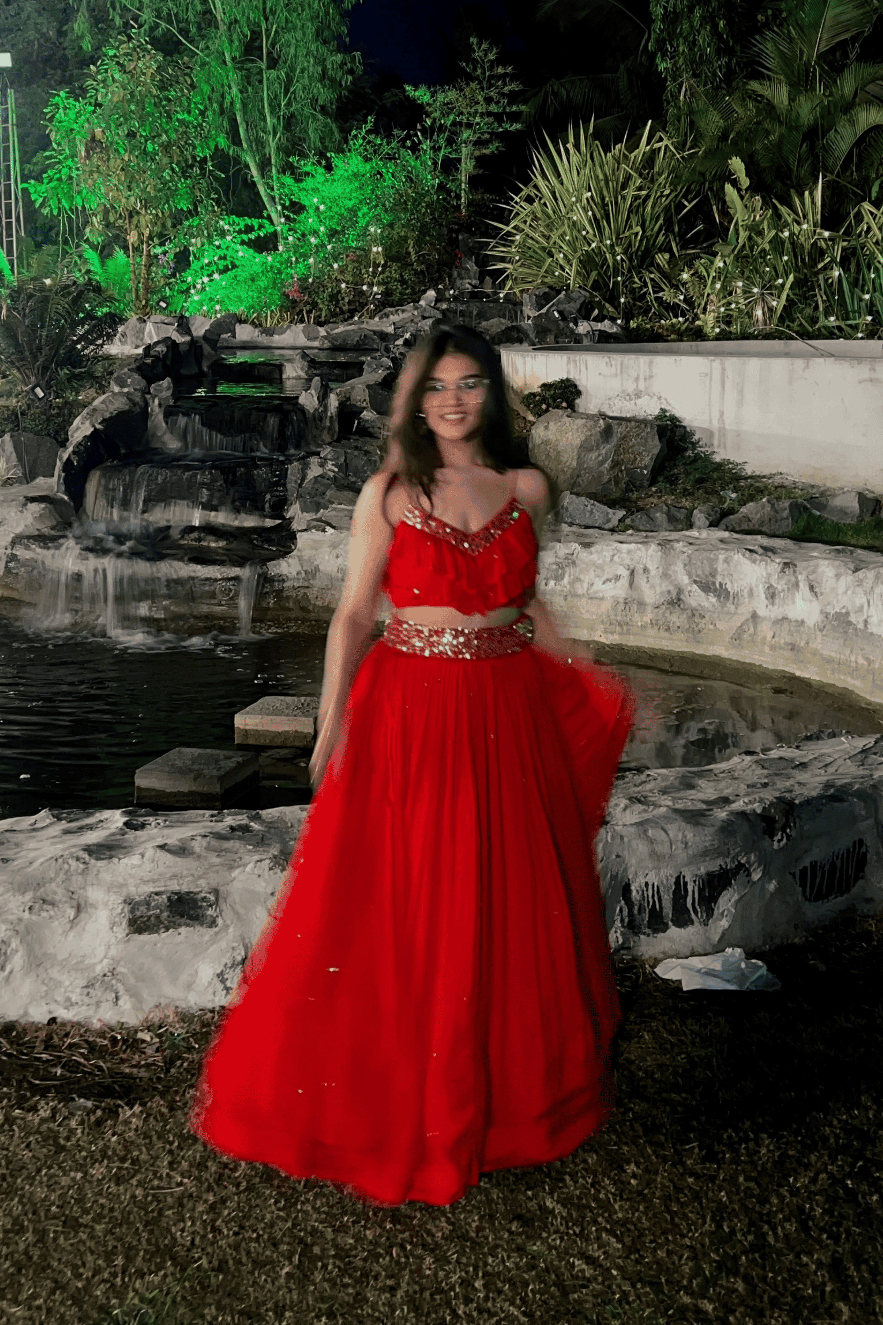 Emma - Red Hand Embroidered Lehenga Set