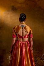 Naad Saubhagya- Multi Colour Lehenga with Elbow Sleeves Blouse and Dupatta