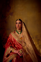 Naad Saubhagya- Multi Colour Lehenga with Elbow Sleeves Blouse and Dupatta