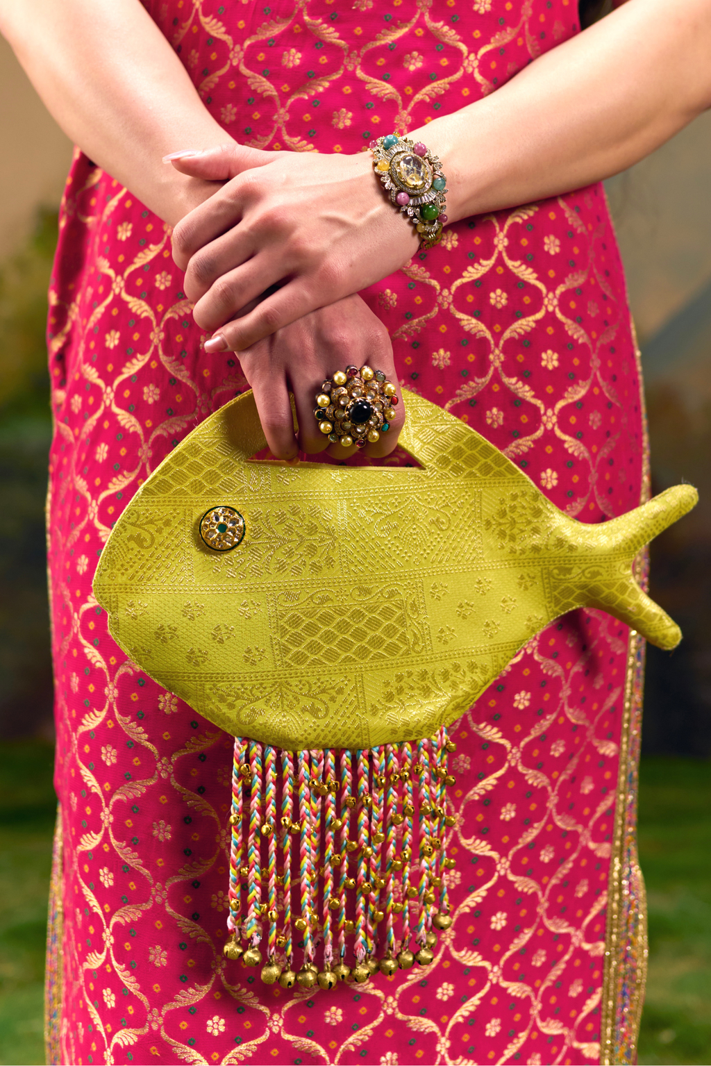 Fish Bag with Tassles