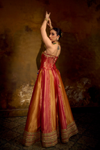 Naad Surya- Jewelled Tones Multi Colour Lehenga with Corset and Ghunghroo Jaal
