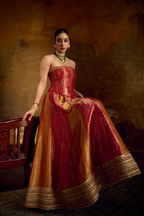Naad Surya- Jewelled Tones Multi Colour Lehenga with Corset and Ghunghroo Jaal