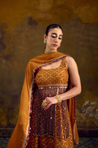 Naad Agni- Mustard Lehenga with Tassle Detailing