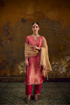 Naad Rupak - Pink Kurta Set with Pant and Dupatta