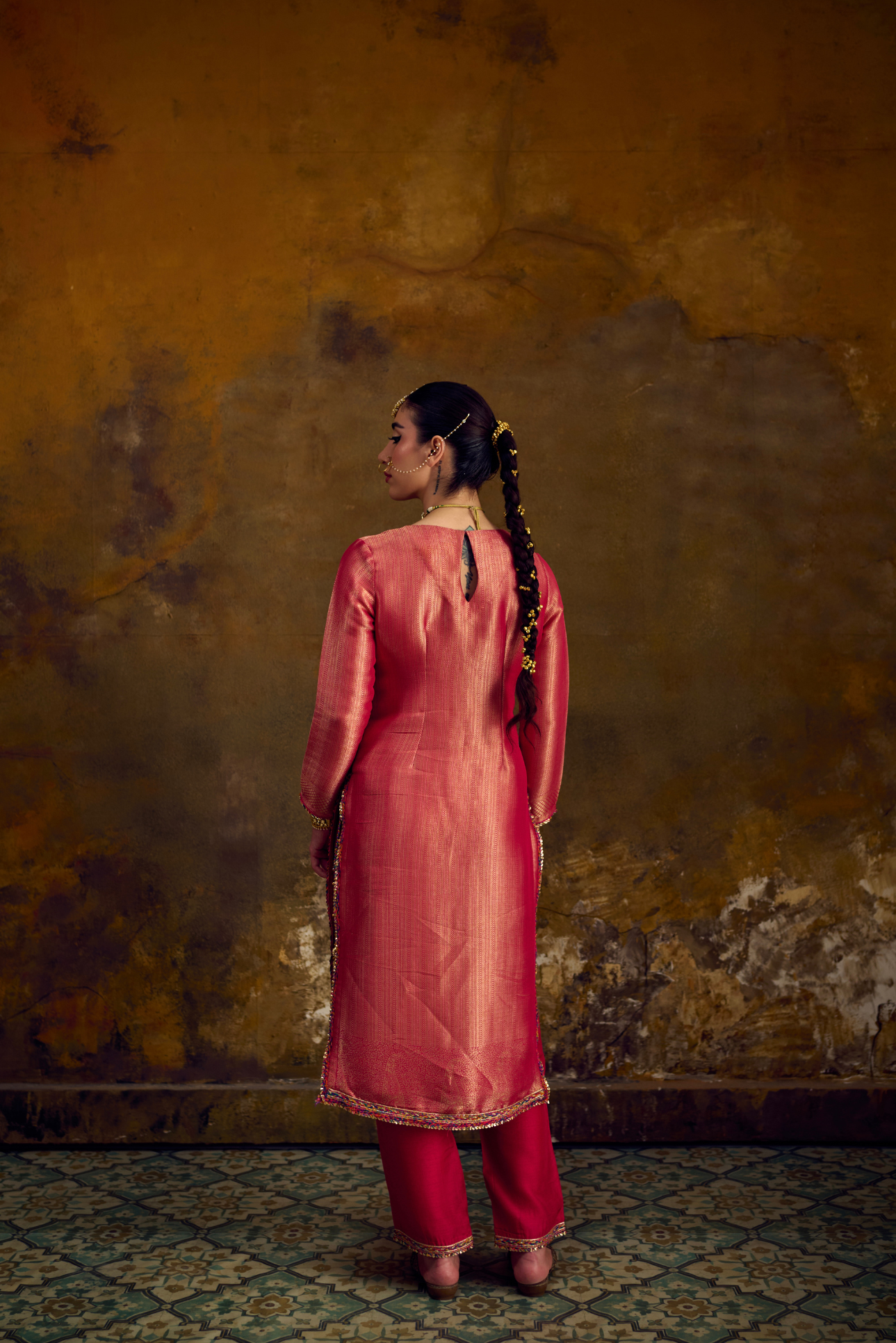 Naad Rupak - Pink Kurta Set with Pant and Dupatta