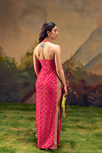 Naad Sakhi- Pink Dress with Lace Detailing