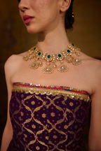 Naad Nishtha- Purple Lehenga with Corset and Dupatta