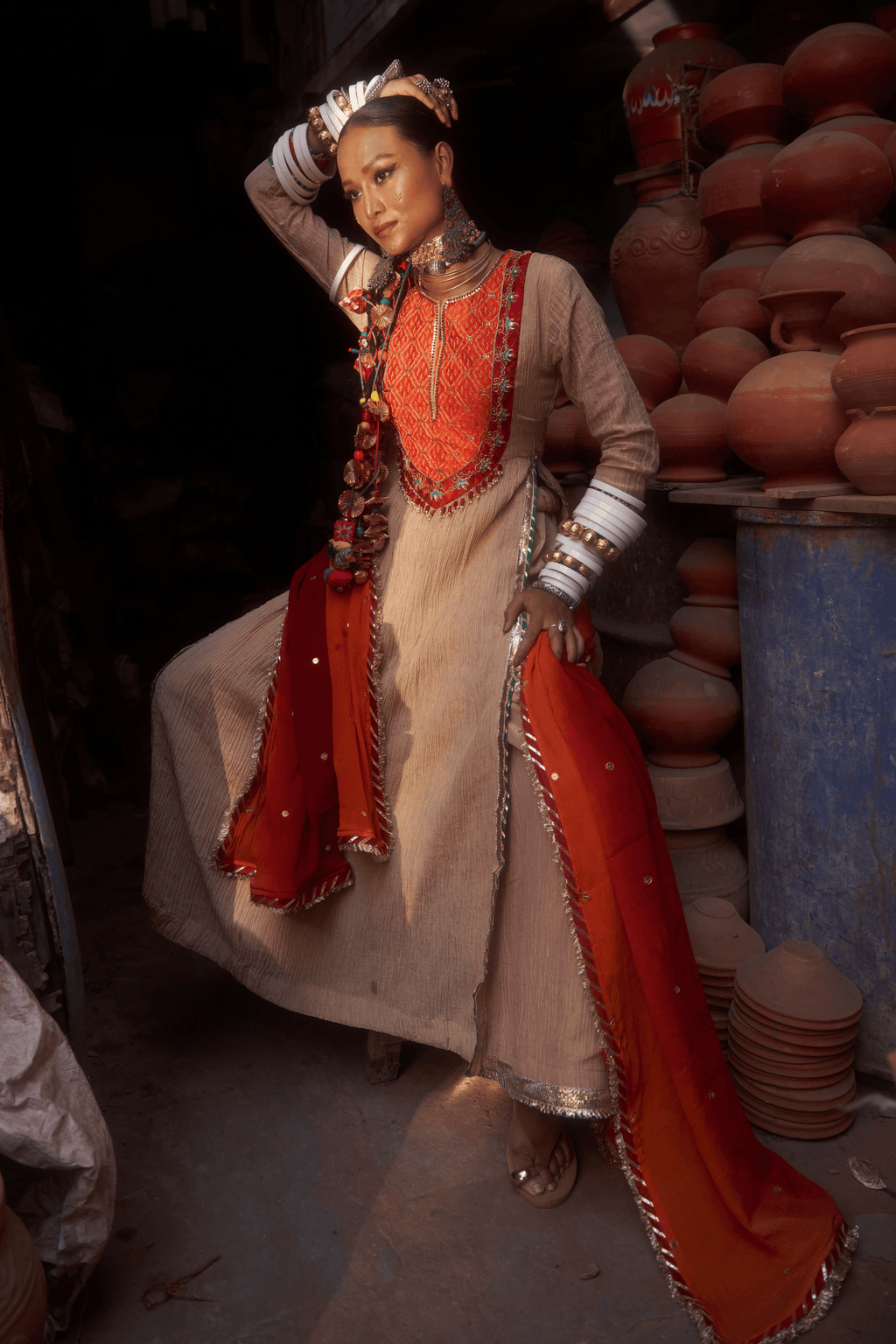 Chiffon Dupatta with Handwork