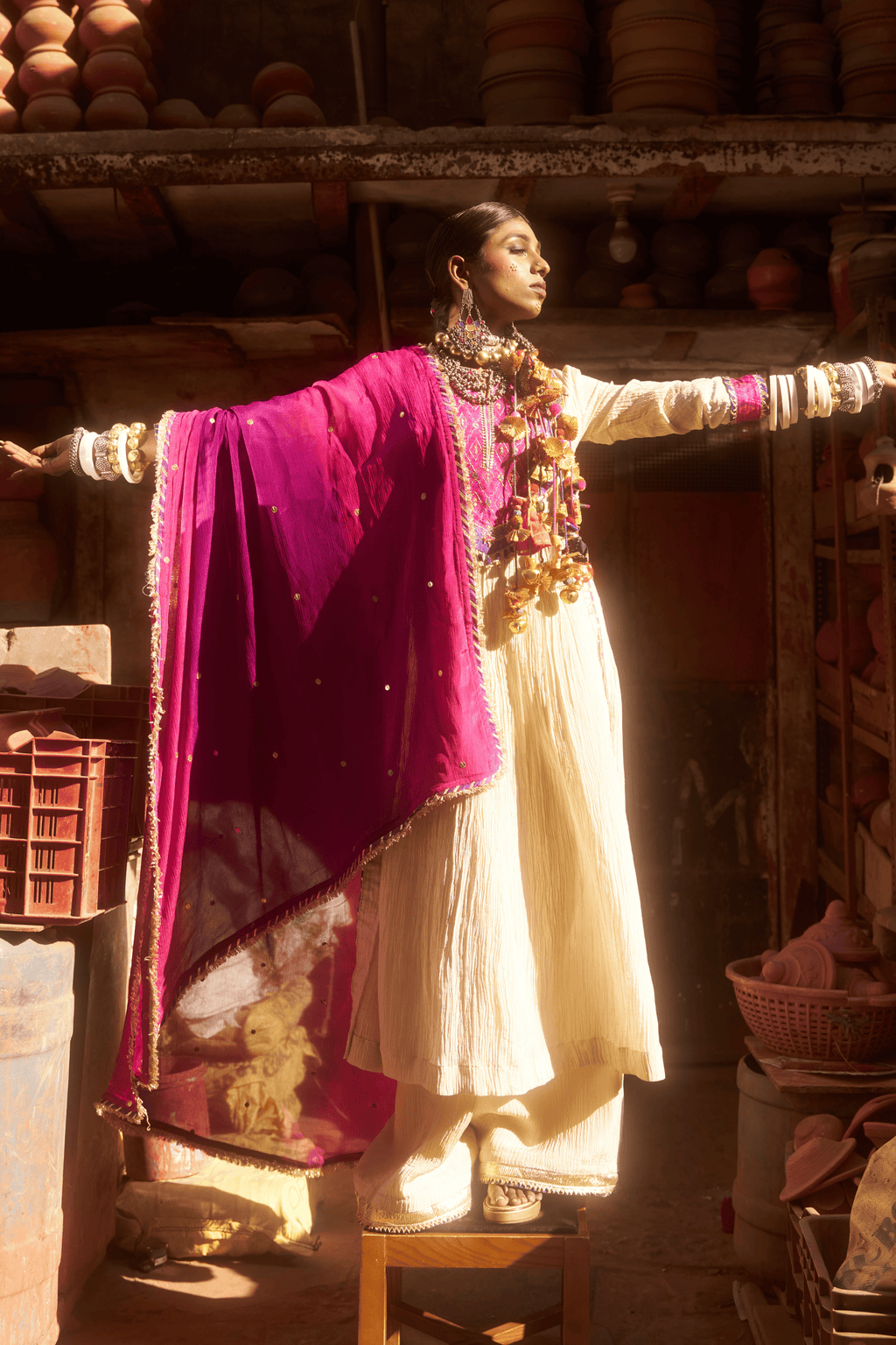 Chiffon Dupatta with Handwork