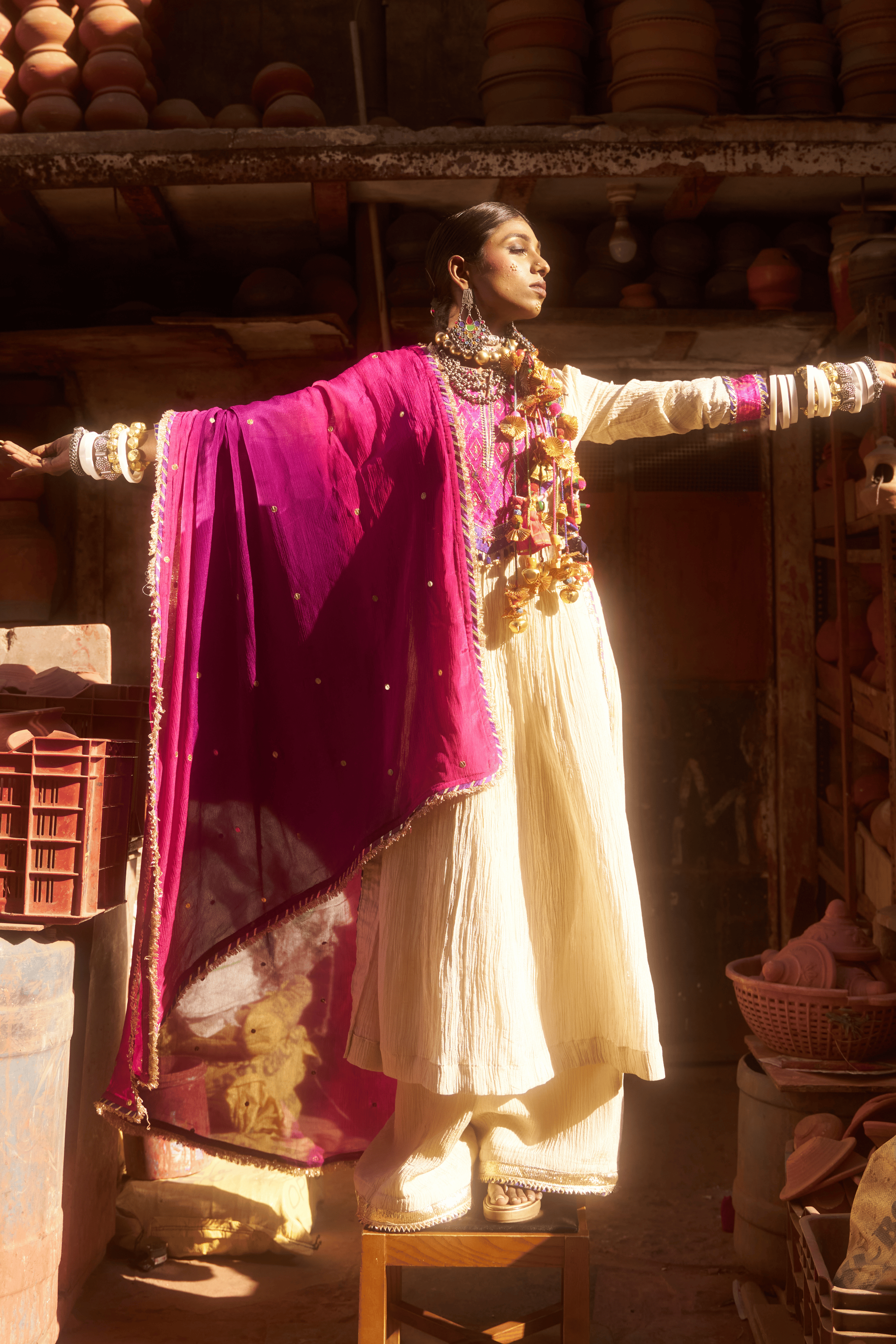 Chiffon Dupatta with Handwork